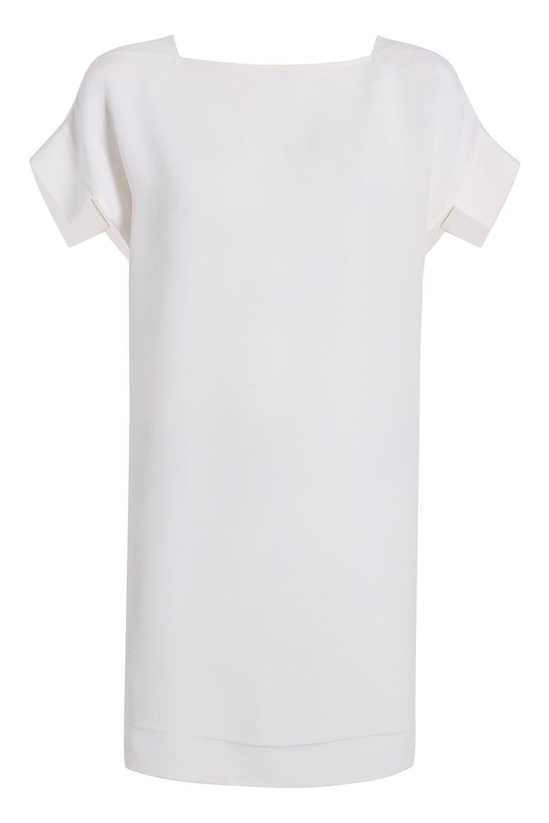 Guilia Cutout Silk Georgette Shift Dress, Alternate, color, WHITE SAND