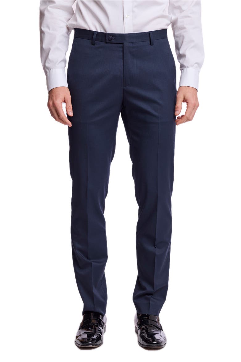 Downing Slim Fit Stretch Pants, Main, color, SOLID NAVY
