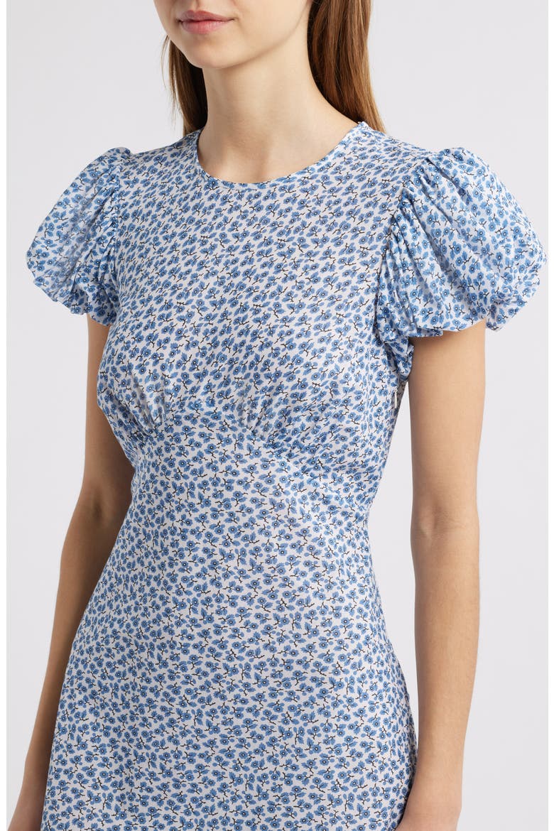 Romina Floral Organic Cotton Maxi Dress, Alternate, color, CORNFLOWER HILLSIDE BLOOM