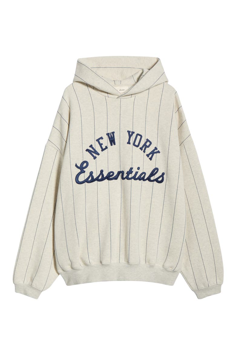 x MLB Mets Sport Cotton Blend Graphic Hoodie, Alternate, color, OATMEAL HEATHER/ PINSTRIPES