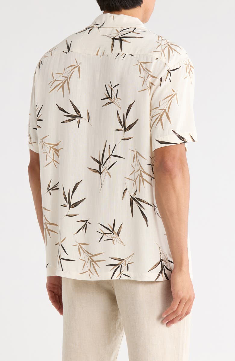 DENIM AND FLOWER Front Camp Shirt, Alternate, color, Cream