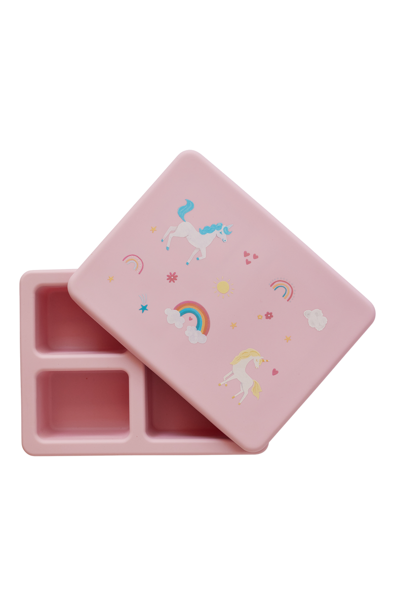 Austin Baby Co Silicone Mini  Bento Box, Main, color, Unicorn Bubbllegum Pink