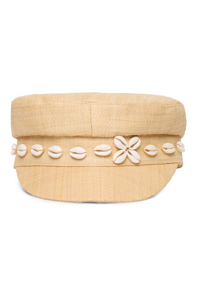 Alfama Straw Newsboy Hat, Alternate, color, NATURAL