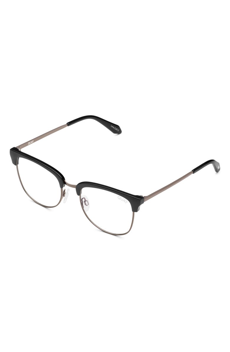 QUAY Evasive 46mm Small Square Blue Light Blocking Glasses, Alternate, color, 