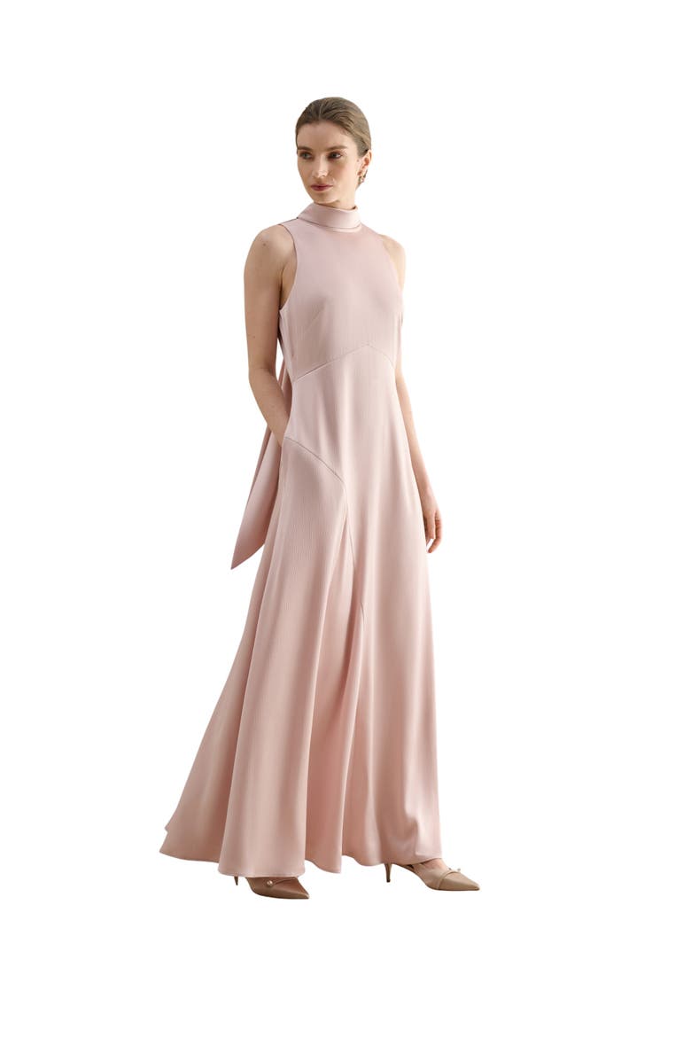 Marilyn Satin Maxi Dress, Main, color, Blushpink