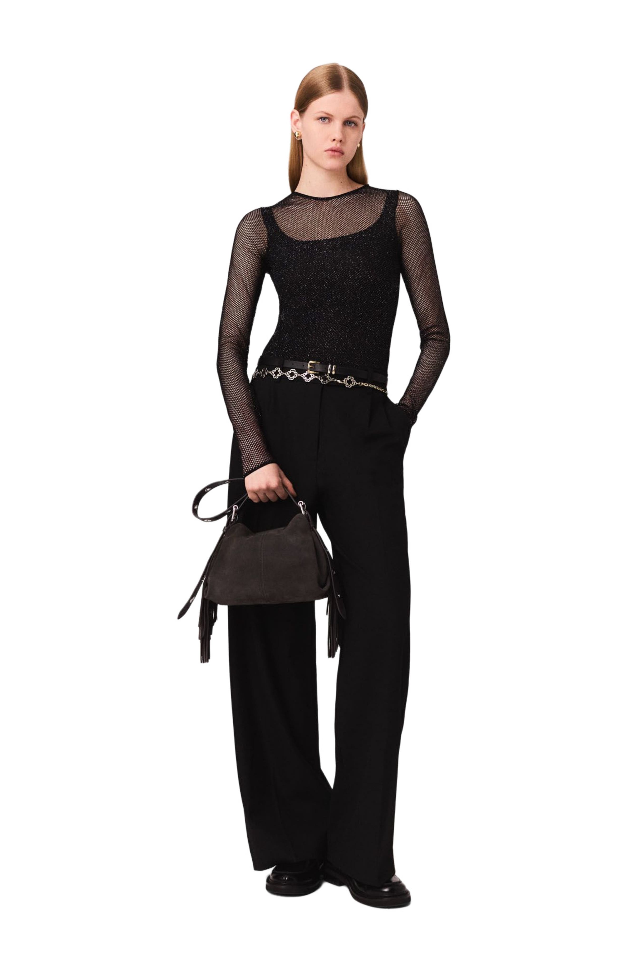 Jersey diamante top