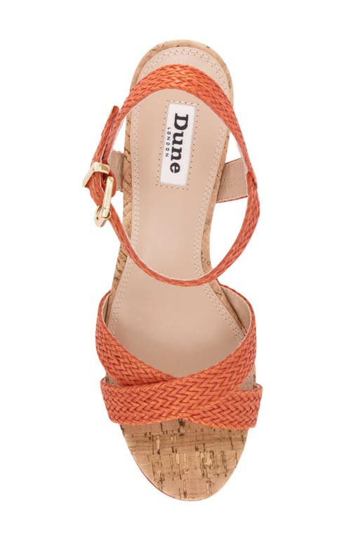 Dune London Kelsia Wedge Sandal In Orange