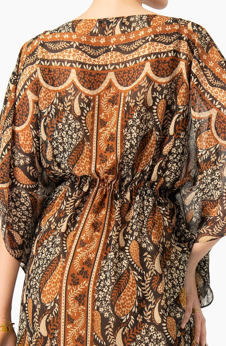 IVONNE Long Batwing Sleeve Dress, Alternate, color, Brown