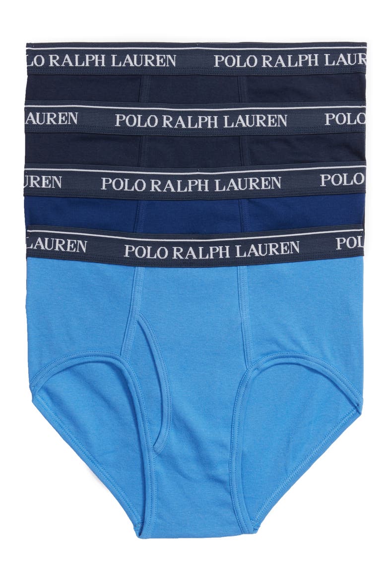 4-Pack Low Rise Cotton Briefs, Main, color, AERIAL BLUE/ ROYAL/ NAVY