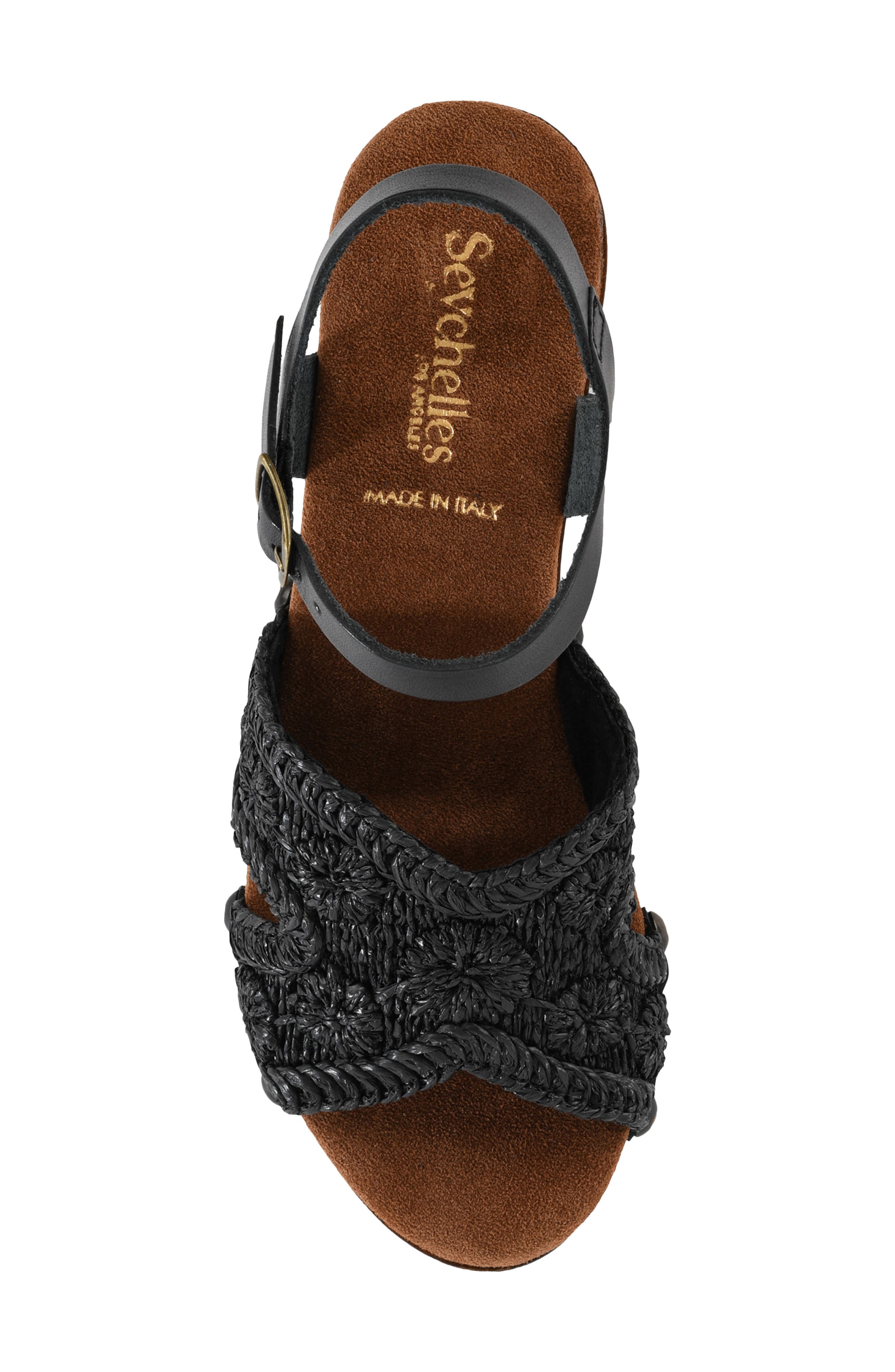 Seychelles Ravenna Ankle Strap Platform Sandal, Alternate, color, Black