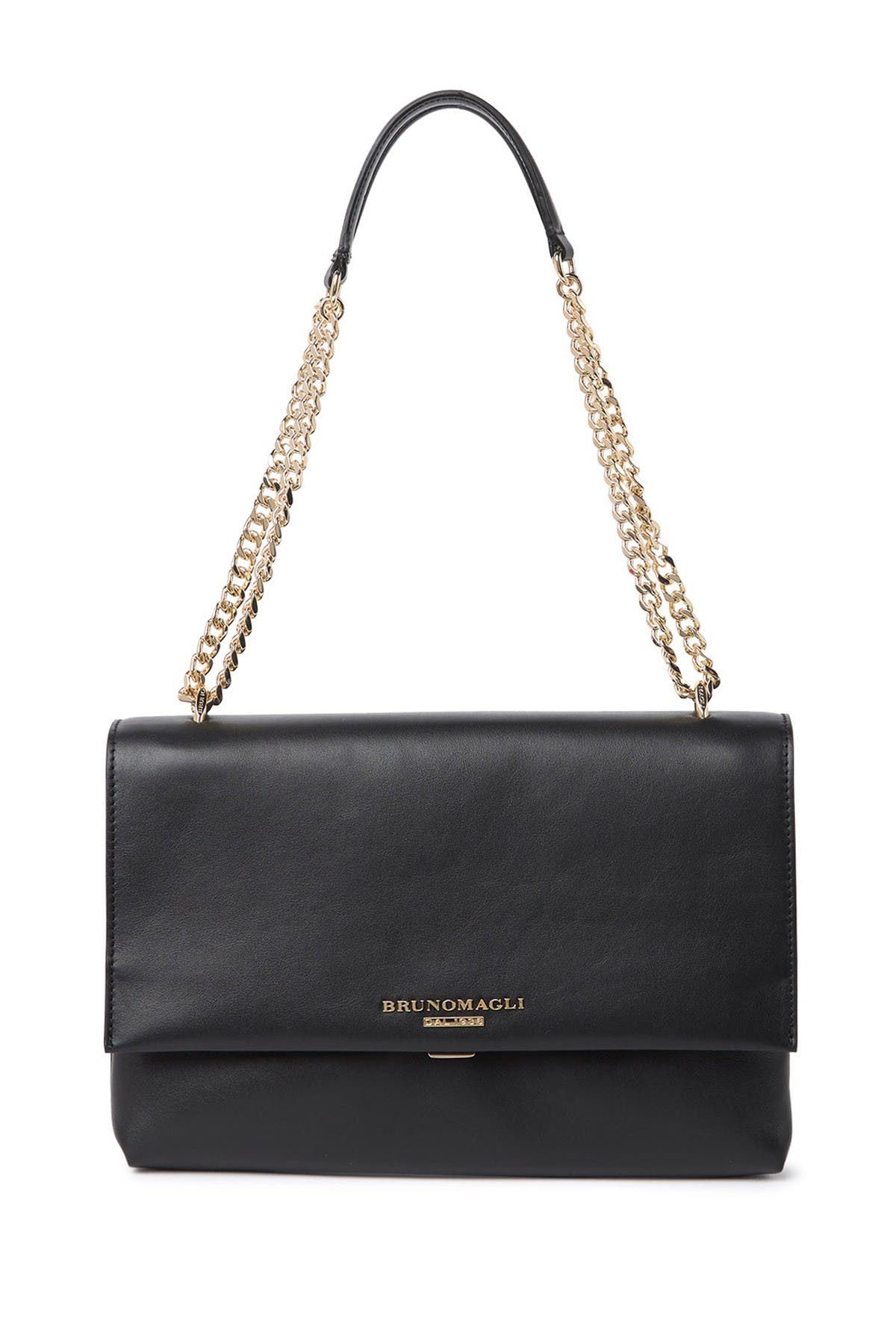 Bruno Magli Leather Chain Shoulder Bag, Main, color, 