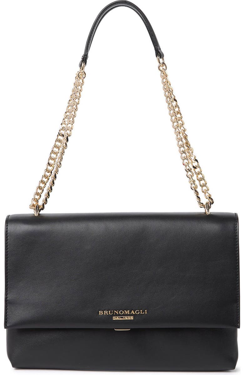 Bruno Magli Leather Chain Shoulder Bag, Main, color,