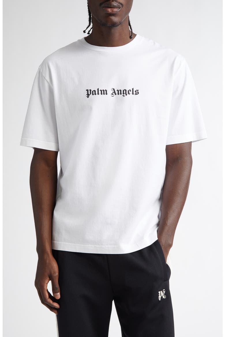 Classic Logo Slim Fit Cotton Graphic T-Shirt, Main, color, WHITE BLACK