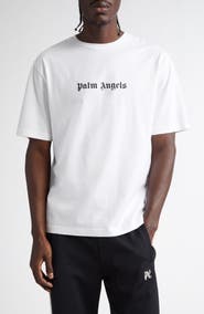 Palm Angels Classic Logo Slim Fit Cotton Graphic T-Shirt