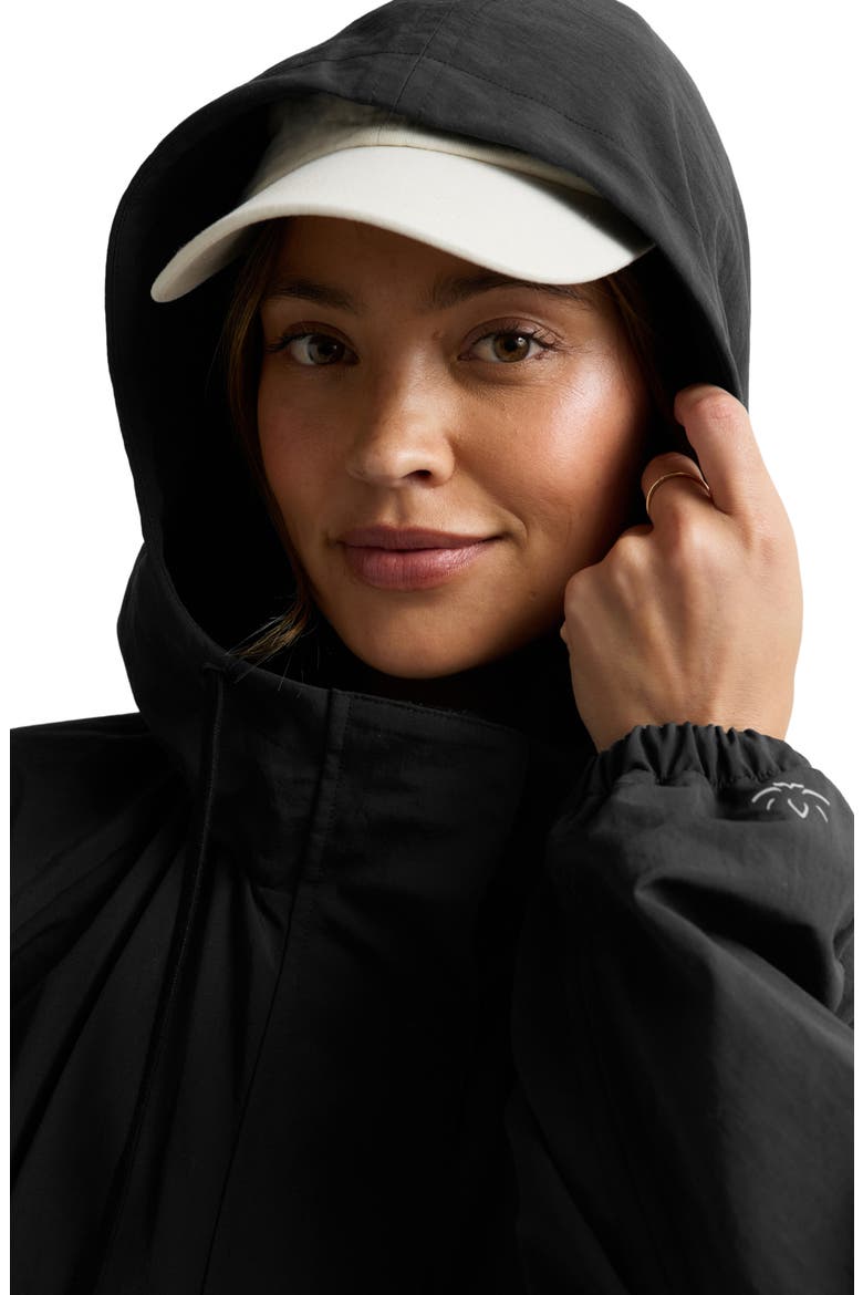 En Route Long Hooded Jacket, Alternate, color, BLACK