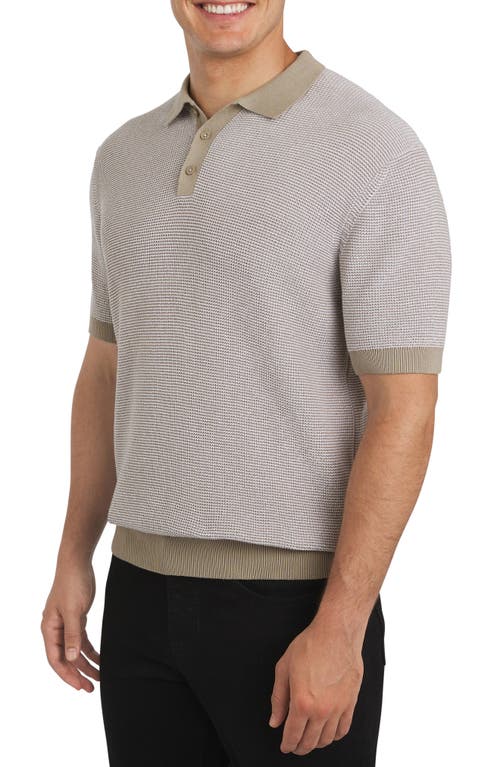 Dkny Sportswear Skyscraper Cotton Polo Sweater In Gray