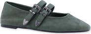 SHUSHOP Albany Faux Leather Flat