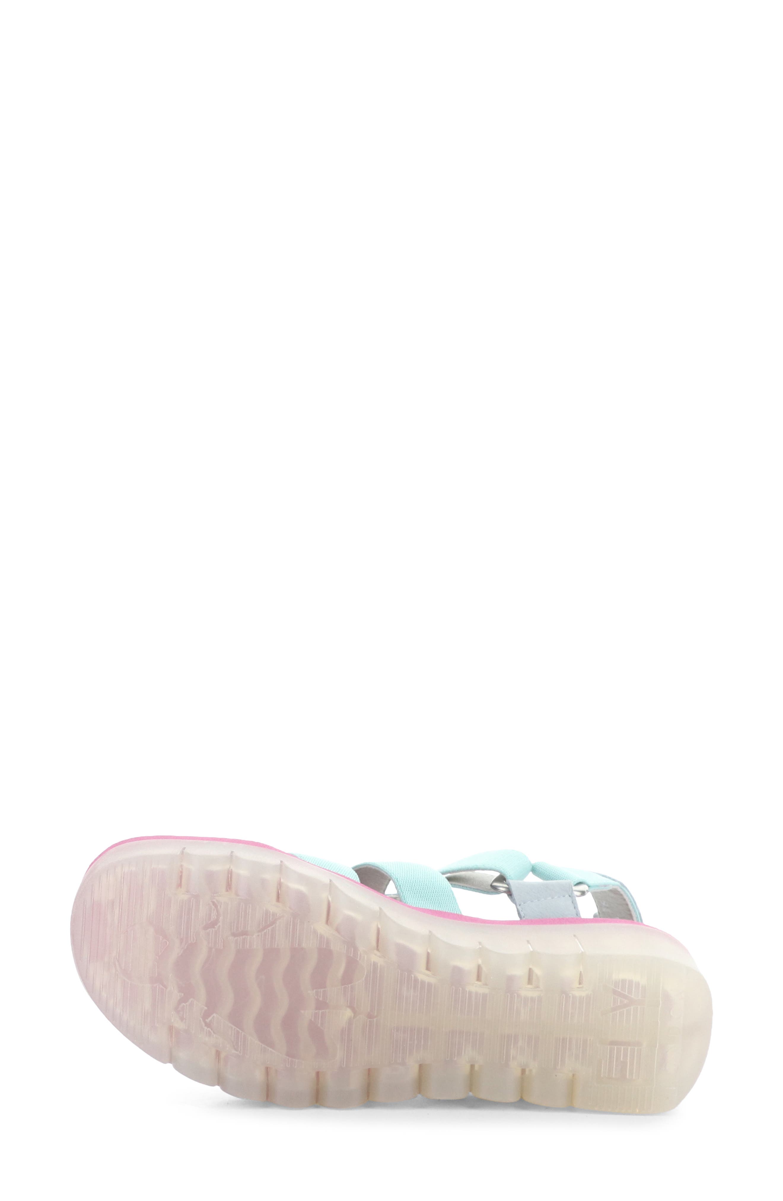 Fly London Yoji Platform Wedge Sandal, Alternate, color, Skyblue/ Multi