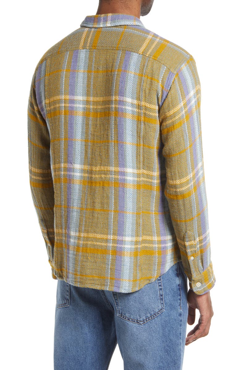 Corridor Acid Plaid Cotton Button-Up Shirt, Alternate, color,