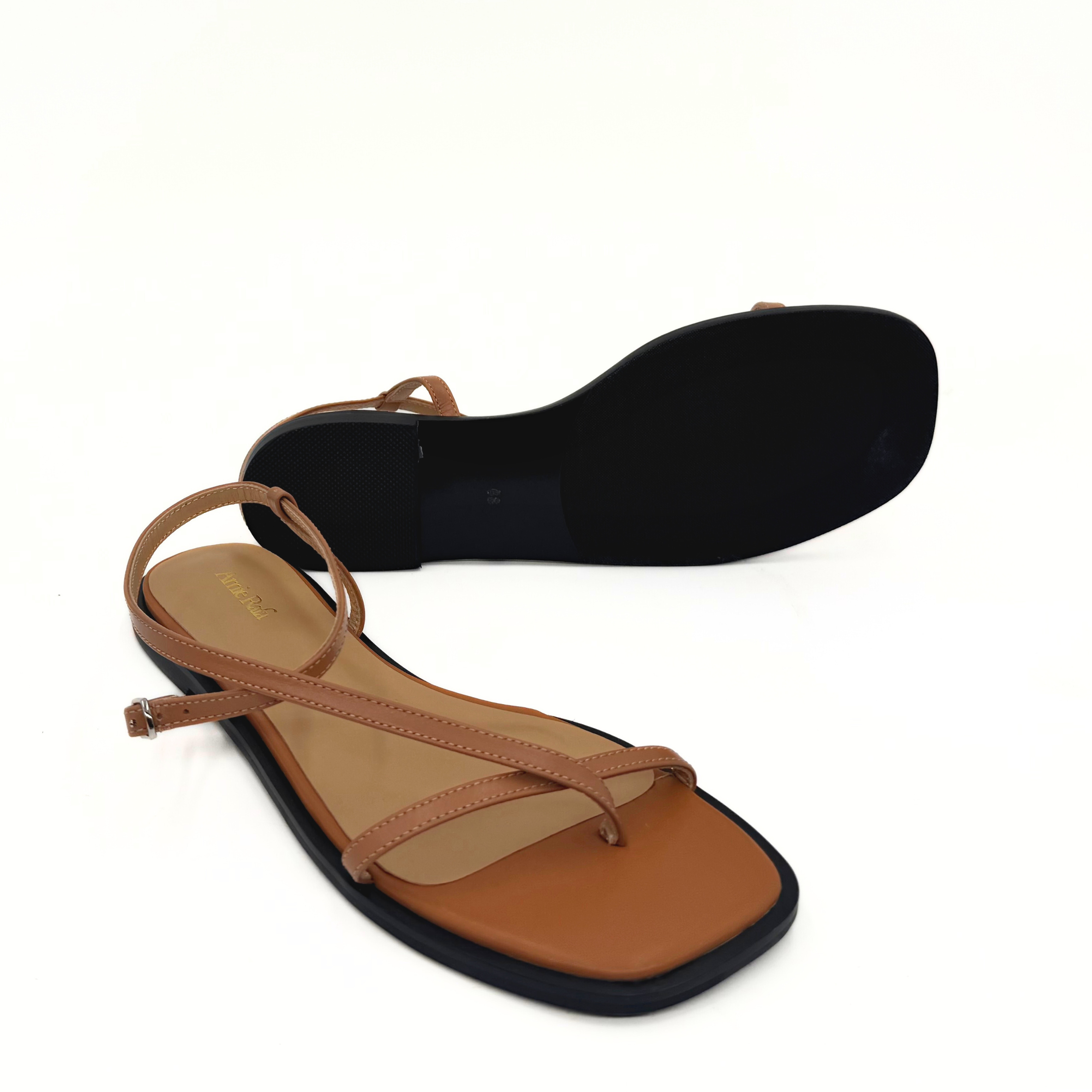 Amie Rafa Maxy Asymmetric T-Strap Sandal, Alternate, color, Tan