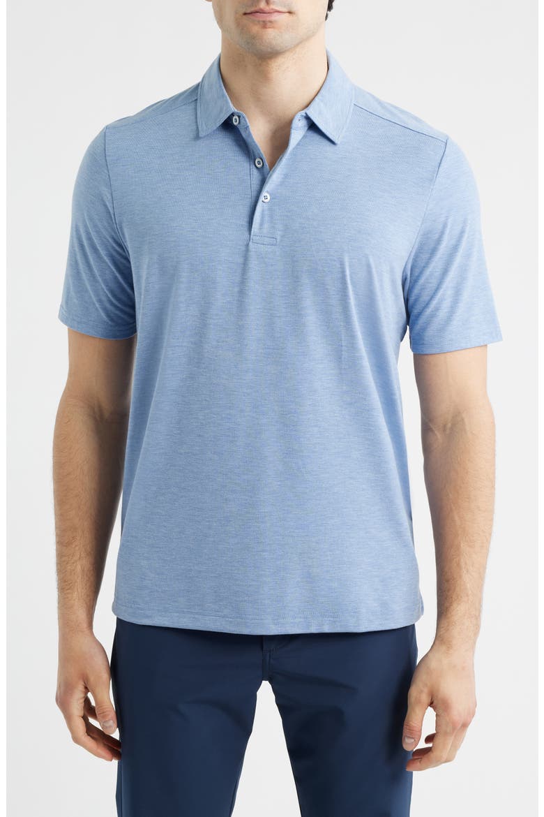 XC Apex Performance Polo, Main, color, BLUE HEATHER