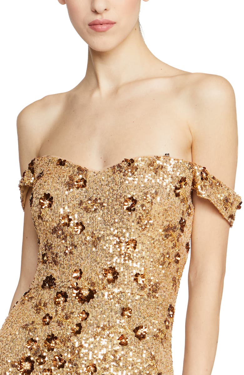 Theia Serafina Sequin Off the Shoulder Mermaid Gown, Alternate, color, 