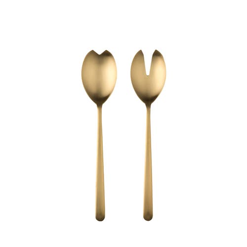 Mepra Linea Salad Serving Set In Gold