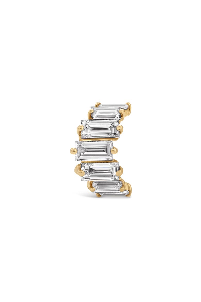 Lab Grown Diamond Baguette Tiara Big Bead Charm, Alternate, color, 14K YELLOW GOLD