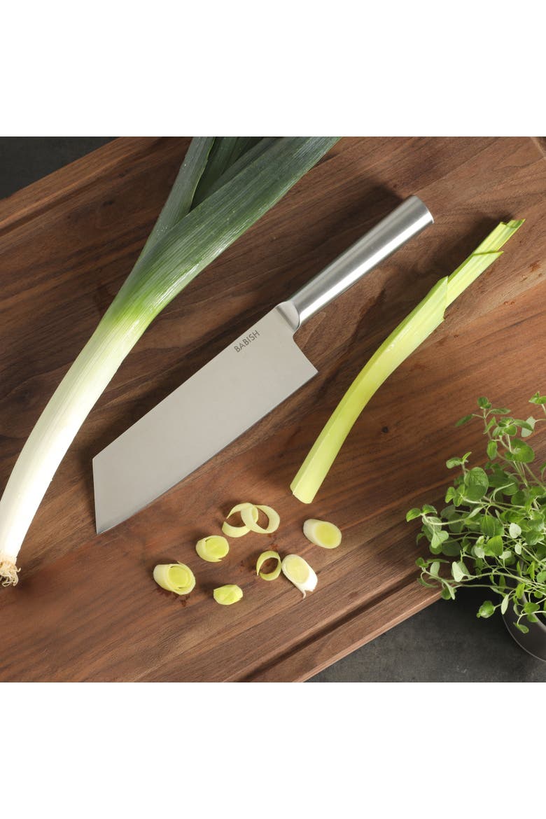 Clef Chef and Cleaver Hybrid Knife with High Carbon German Steel, Alternate, color, Stainless Steel
