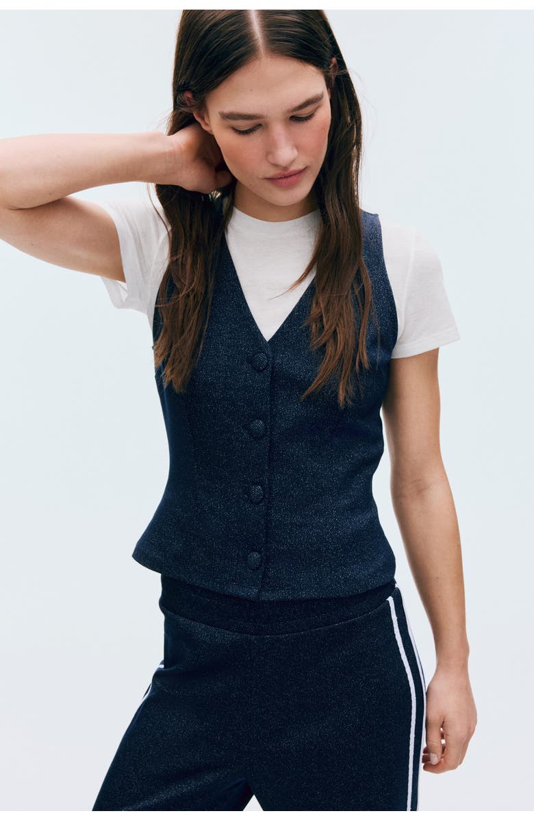 H&M Jersey Waistcoat, Alternate, color, Dark Blue