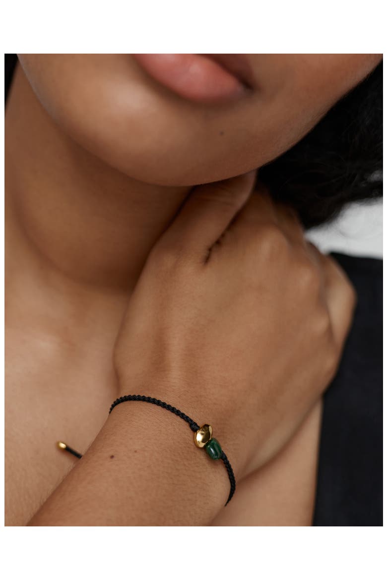 Antica Gemstone Cord Bracelet, Alternate, color, 18K GOLD VERMEIL/ GRN ADV