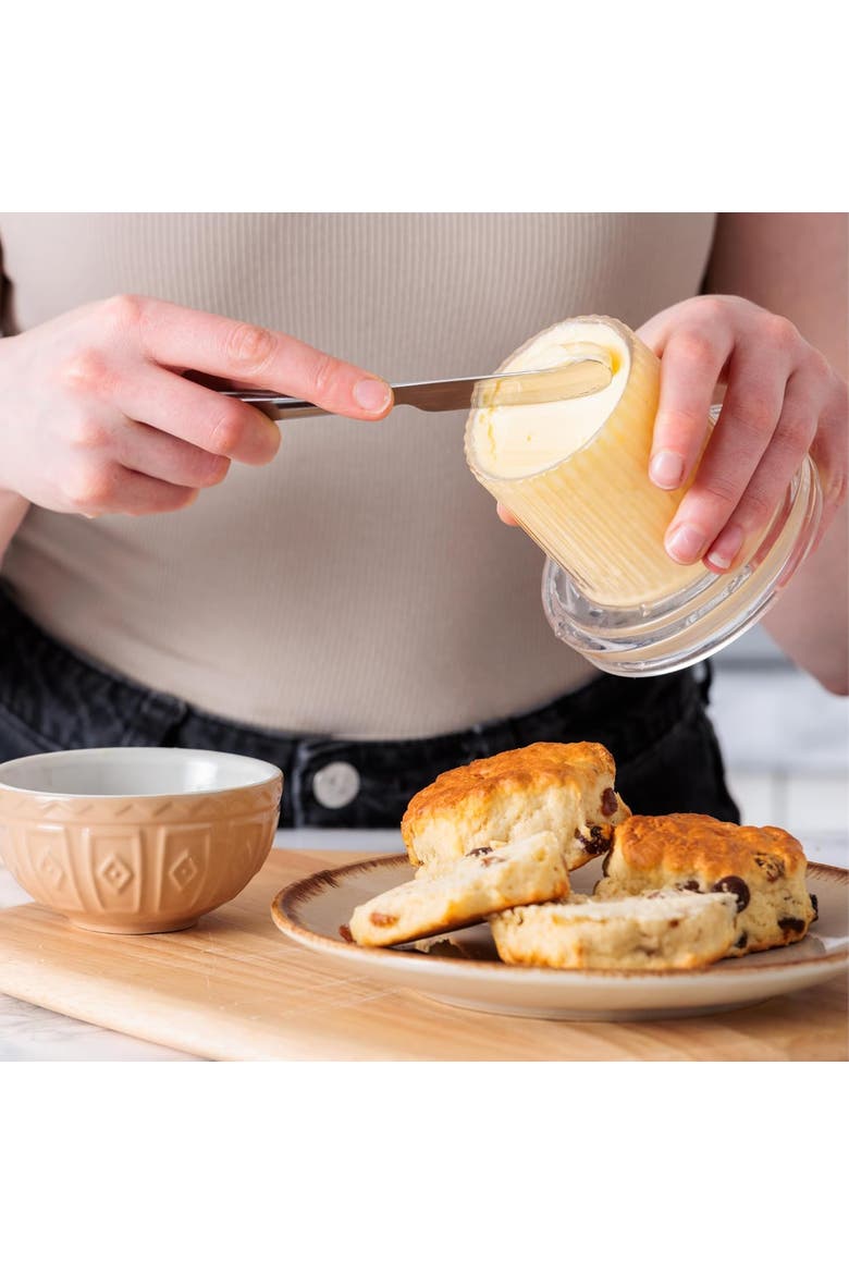 Butter Crock, Alternate, color, Clear