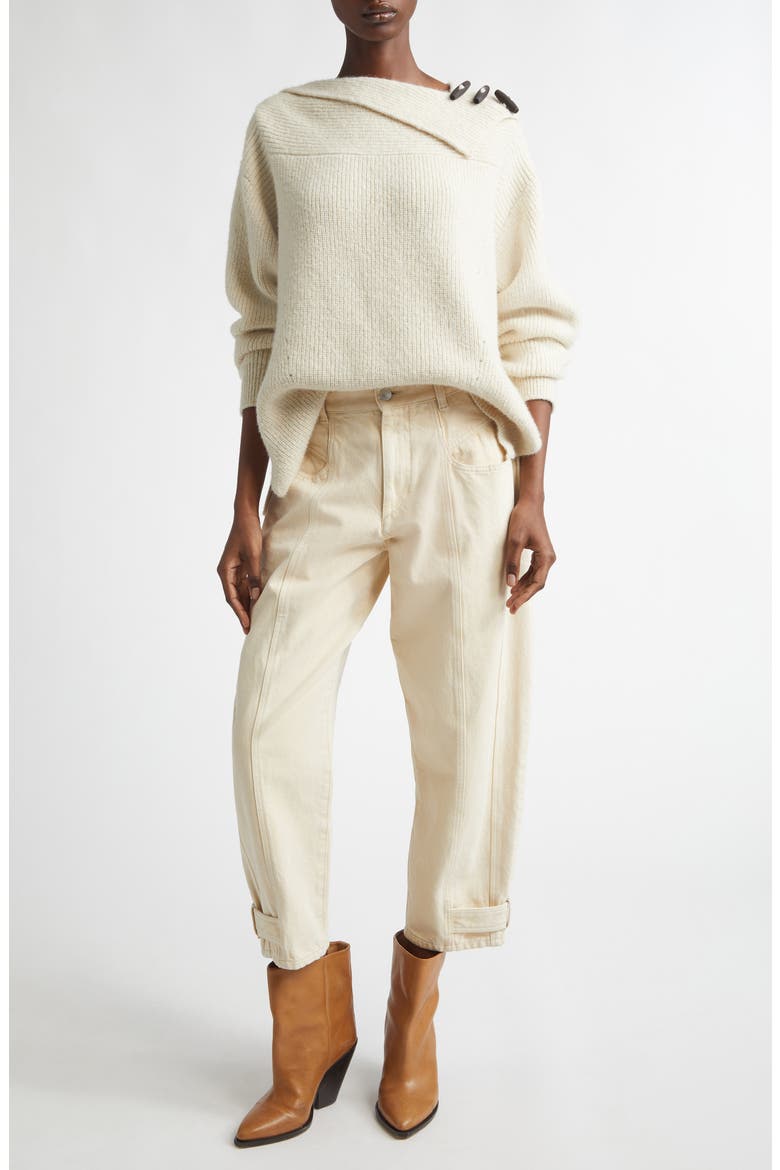 Thais Alpaca Blend Rib Sweater, Alternate, color, ECRU