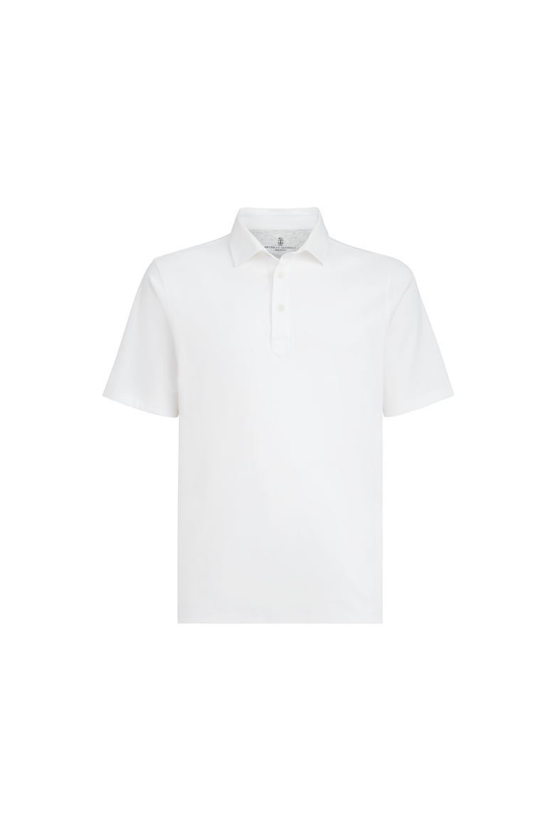 Polo with shirt collar, Alternate, color, White