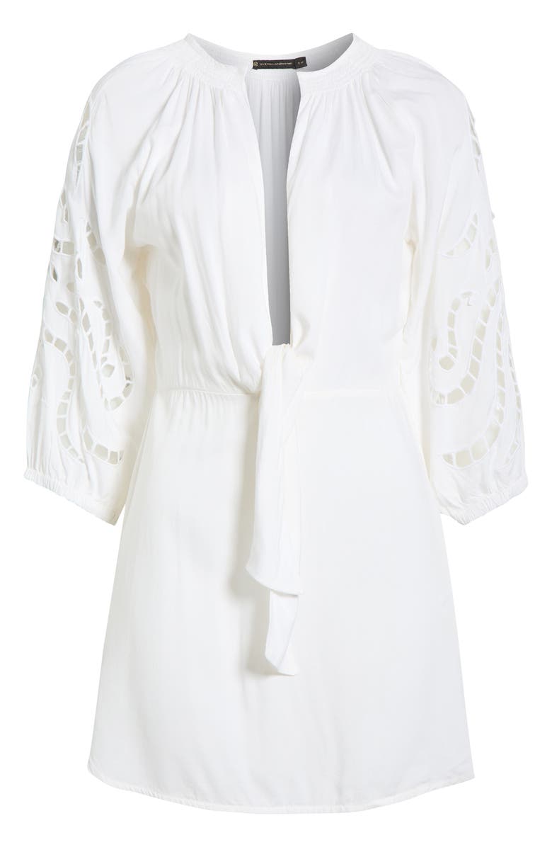 ViX Paula Hermanny Alice Cover-Up Chemise, Main, color, Off White