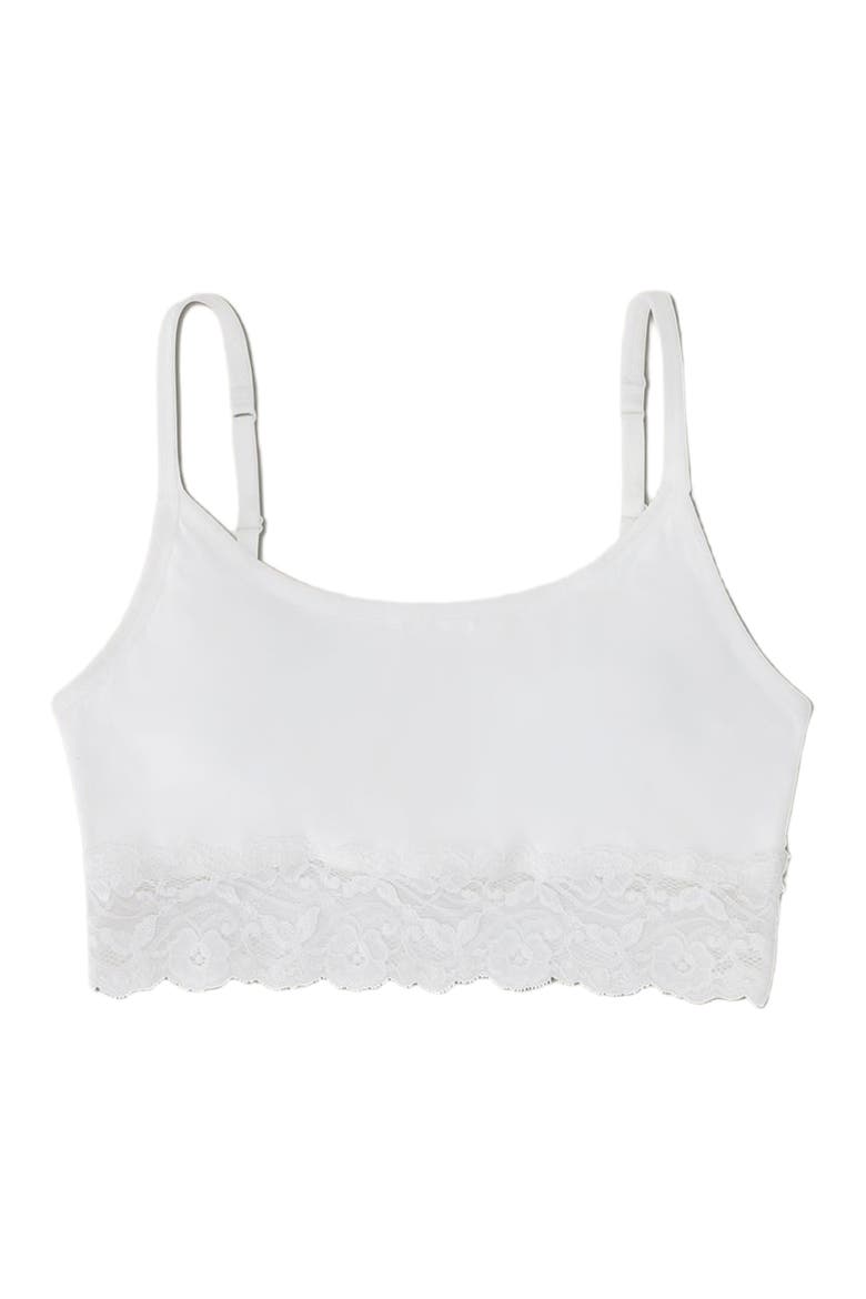Lace Smooth Cup Bralette, Alternate, color, White