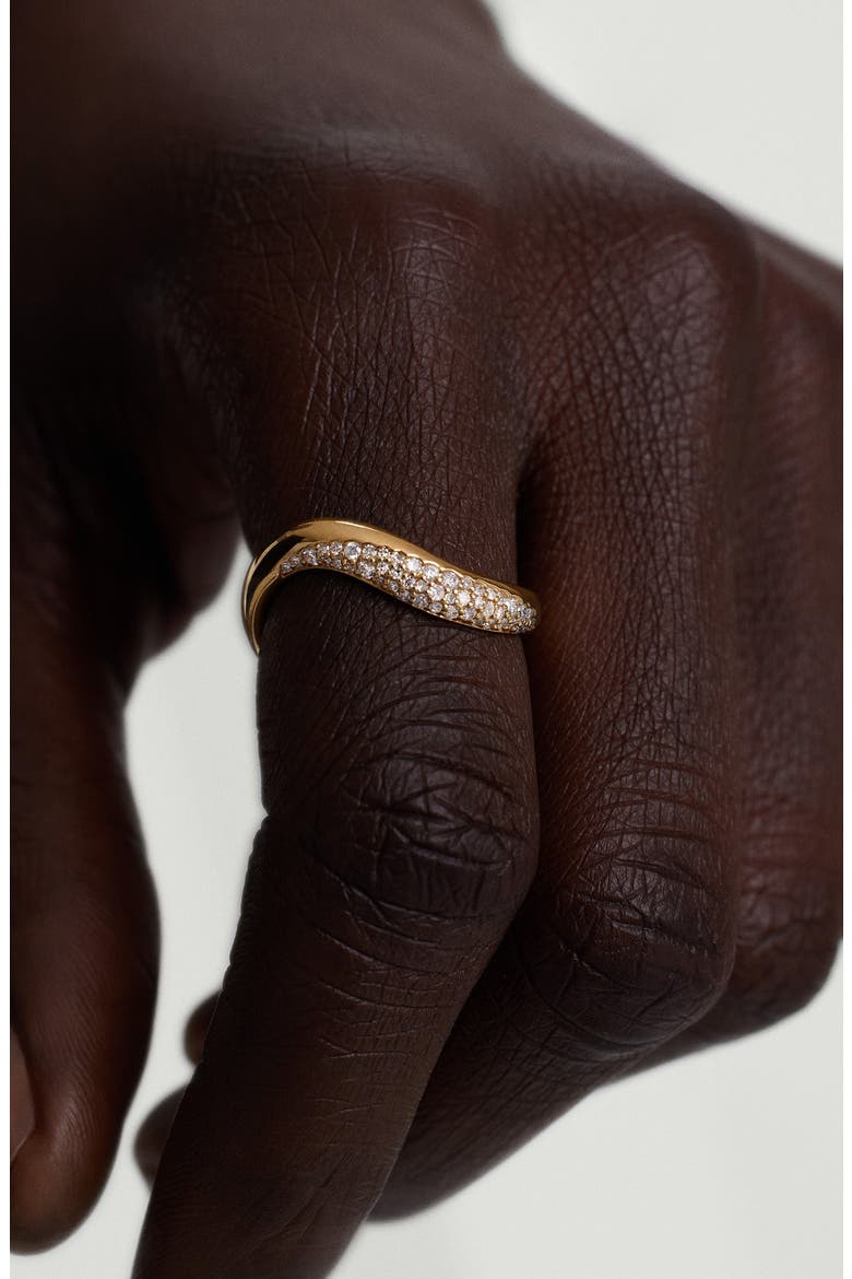 Dôme Figure Diamond Dipped Ring, Alternate, color, 14k Yellow Gold