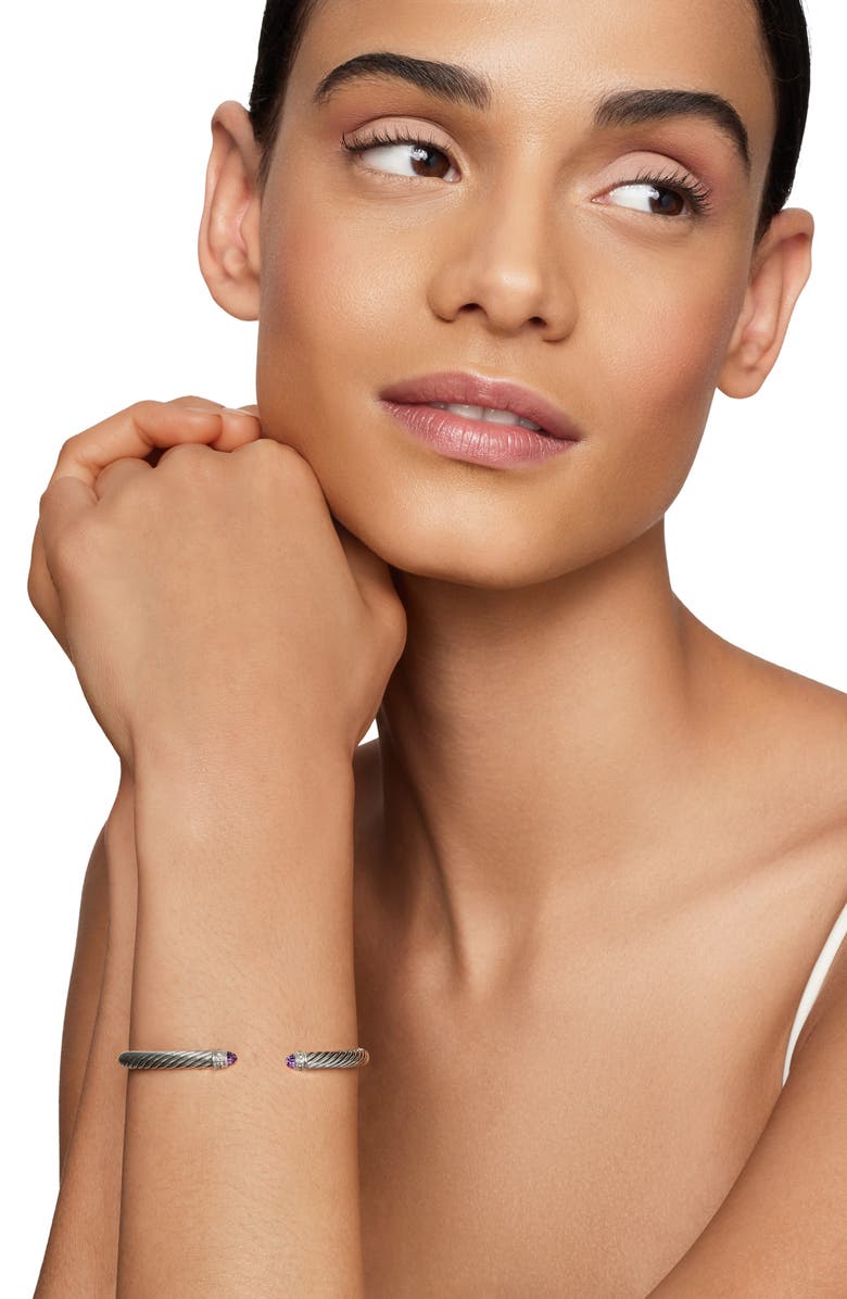 David Yurman Cable Classics Collection<sup>®</sup> Bracelet with Morganite and Diamond, Alternate, color, 