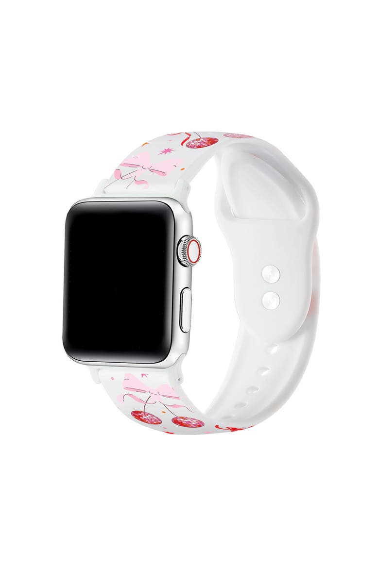 Disco Cherry Silicone Band for Apple Watch + Smartwatch, Main, color, Disco Cherry