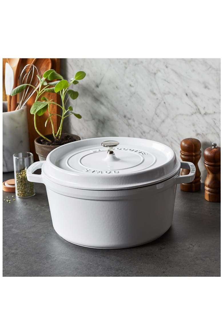 7-Quart Enameled Cast Iron Dutch Oven, Alternate, color, MATTE WHITE