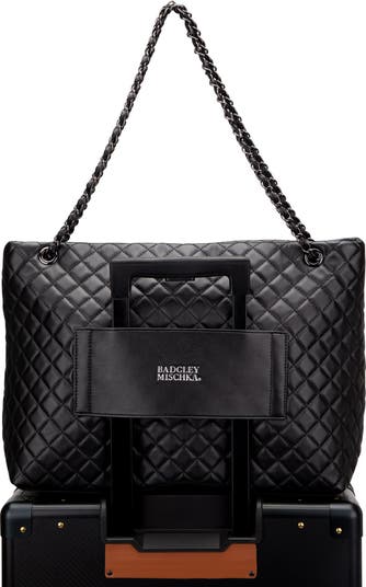 Diana Quilted Vegan Leather Travel Weekender Tote Bag