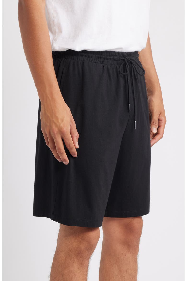 Cotton & Tencel® Modal Lounge Shorts, Alternate, color, BLACK