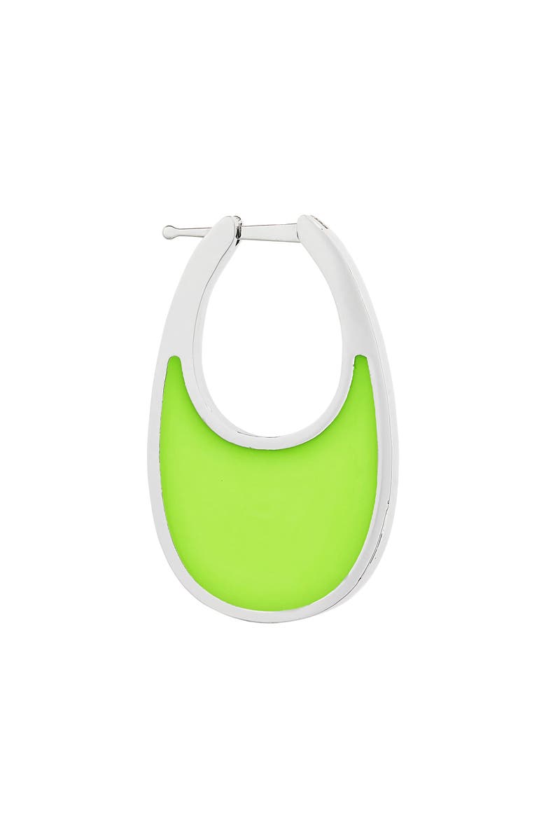 Coperni Swipe Medium Lacquered Enamel Earrings, Alternate, color, 