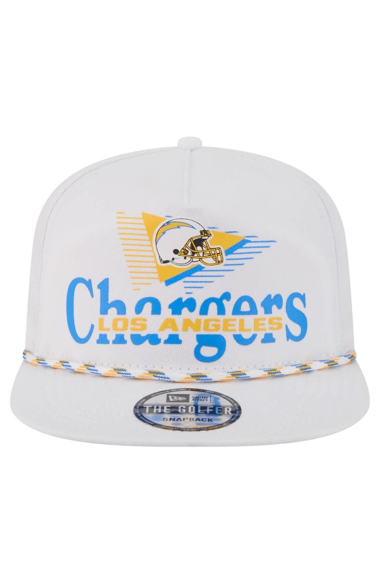 New Era Men's New Era White Los Angeles Chargers Collide Golfer Snapback Hat, Alternate, color, 