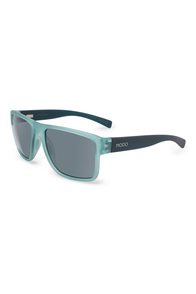 Monte Carlo 57mm Square Sunglasses, Alternate, color, MATTE TURQUOISE