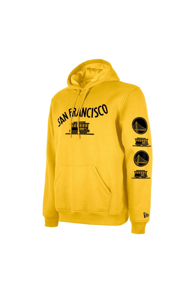 Men's New Era Yellow Golden State Warriors Big & Tall 2023/24 City Edition Jersey Pullover Hoodie, Alternate, color, Yellow