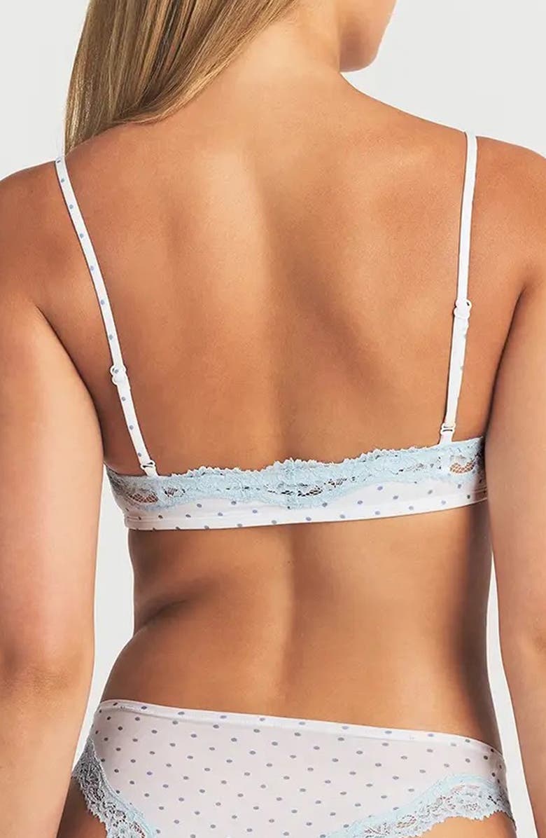 SKIMS Fits Everybody Lace Scoop Bralette, Alternate, color, Slate Pin Dot Print