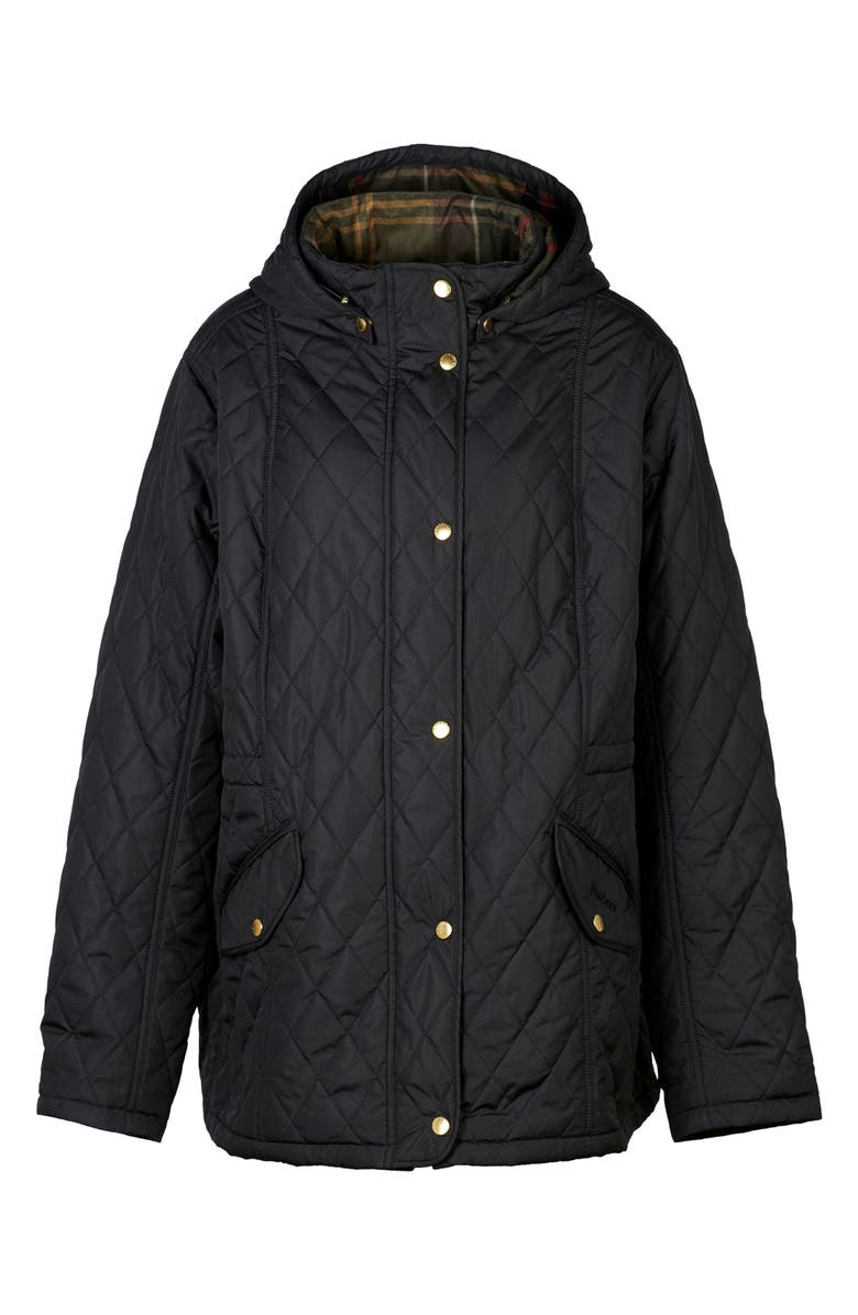 Barbour Millfire Quilted Hooded Jacket, Alternate, color, 