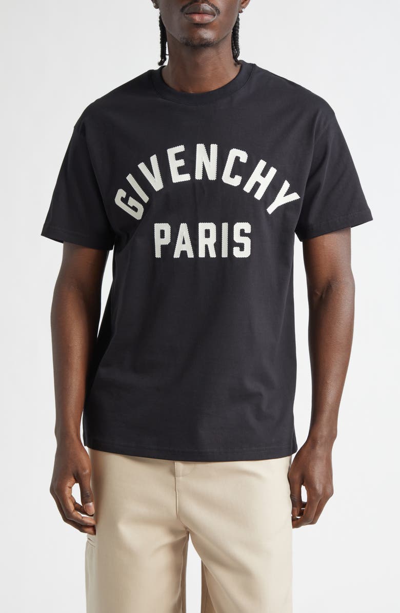 Givenchy Regular Fit Logo Patch T-Shirt, Main, color, Black/ White