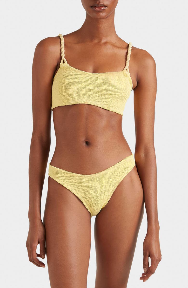 Hunza G Phoebe Two-Piece Bikini Swimsuit, Main, color, Butter